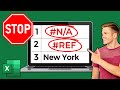Stop the VLOOKUP Error #N/A and REF in Excel