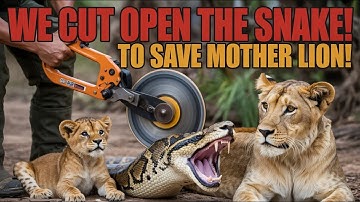 Heroic Rescue Team Saves Mother Lion from Giant Python! 🦁🚑 | Emotional Wildlife Rescue