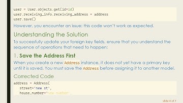 How to Update Foreign Key Fields in Django Models