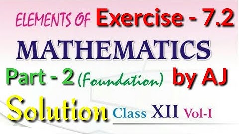Exercise 7.2 Solution of Third Question, 7th Chapter Differentiation, 12th Elements of Mathematics