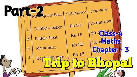 A Trip to Bhopal Class 4 Maths Chapter-3 (Part-2) fully solved exercise @NCERTTHEMIND