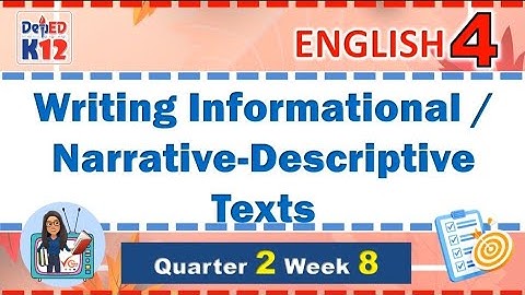 English 4 Quarter 2 Week 8 | Writing Informational Texts