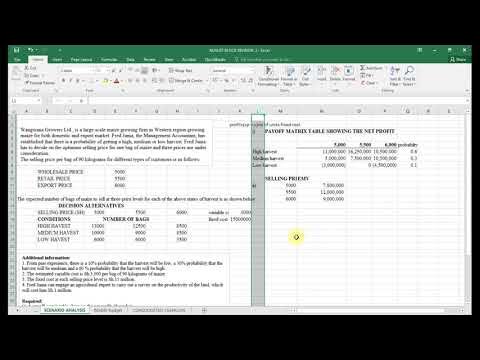 BUSINESS DATA ANALYSIS(BDA)- SCENARIO ANALYSIS - YouTube