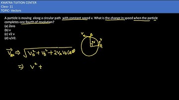 5. A particle is moving  along a circular path  with constant speed ν. What is the change in speed