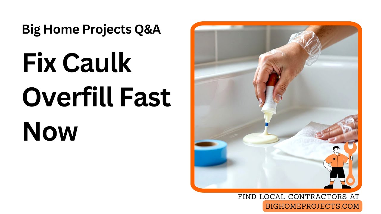 Silicone Caulk Overfill Fix Tape Tooling Trick