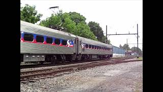 20100708 July 8 2010 SEPTA Silverliner II III and IV trains into and out of Lansdale PA