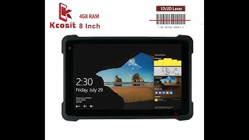 Kcosit K81H Rugged Waterproof Windows 10 Home Tablet  8 inch 4GB RAM  4G lte  1D/2D Barcode Scanner