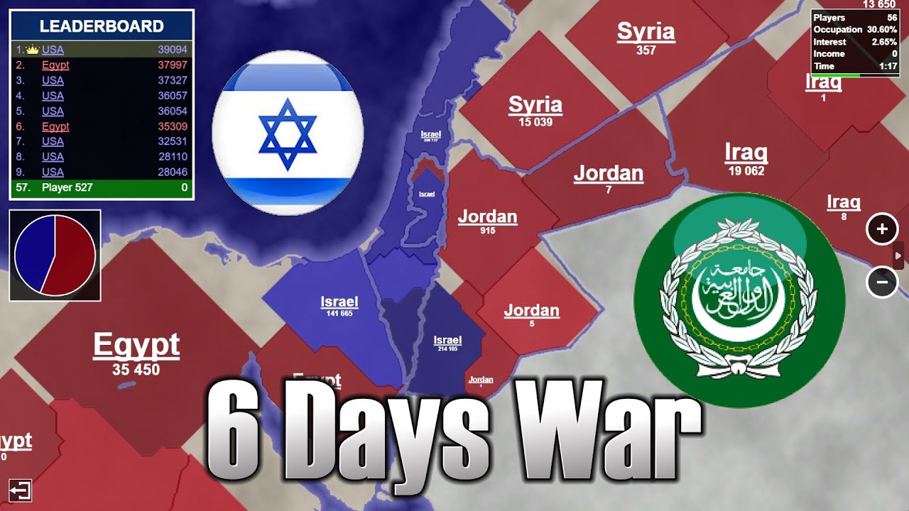 I simulated the six day war in territorial io - YouTube