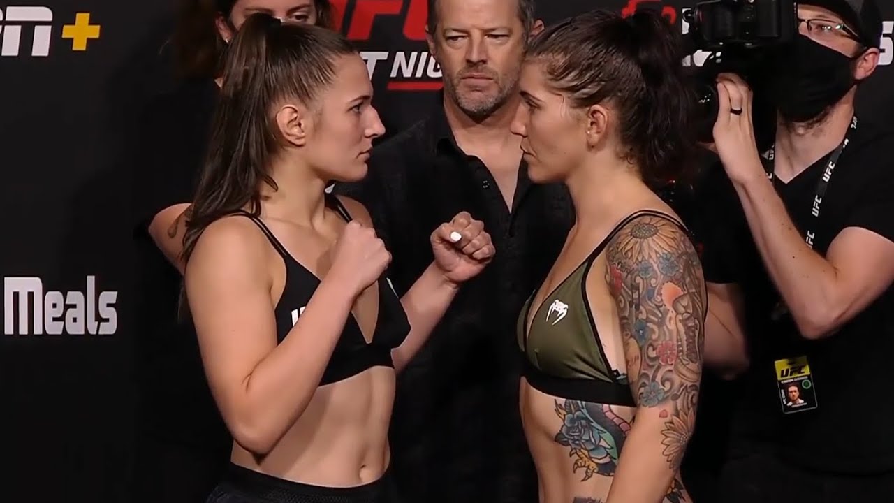 Erin Blanchfield vs. Sarah Alpar - Weigh-in Face-Off - (UFC Fight Night: Smith vs. Spann) - /r/WMMA