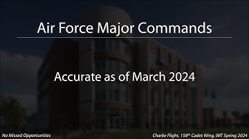 Air Force Major Commands | AFROTC Warrior Knowledge
