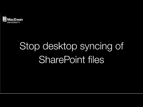 Stop desktop syncing