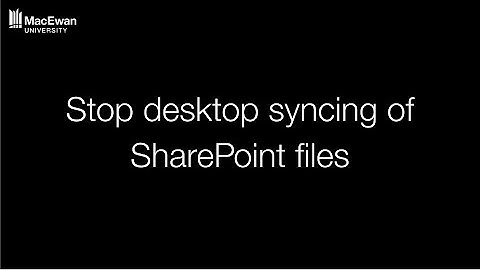 Stop desktop syncing of SharePoint files