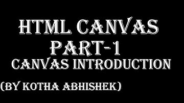 HTML Canvas Introduction in telugu Part 1