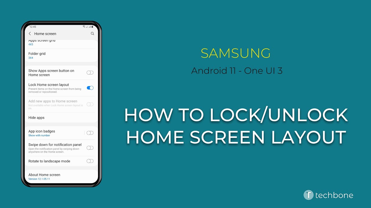 How To Lock Or Unlock Home Screen Layout Samsung Manual Techbone