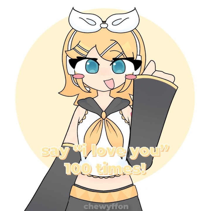 SAY “SUKI” 100 TIMES! 💕 #triplesigma #rinku #vocaloid #kagaminerin #hatsunemiku #animation #shorts