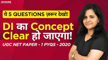 UGC NET Paper 1 PYQs - 2020 | Data Interpretation Questions 1–5 Explained | Mathematics