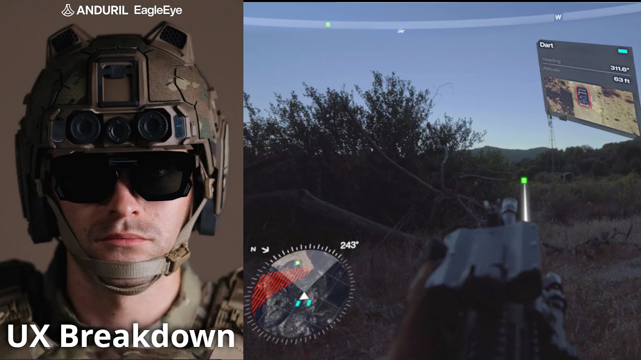 UX/UI Breakdown for Next-Gen AI/XR Military Glasses: EagleEye by Anduril Industries.