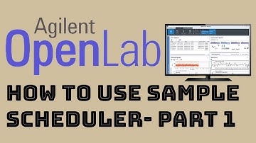 How to use Agilent Sample Scheduler for Lab Manager