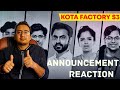 Kota Factory S3 First Look Reaction | Jitendra K, Ahsaas C| Tillotama S | Netflix | Baadal Reacts!