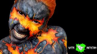 ✅LAVA FIRE SPIRIT HALLOWEEN MAKEUP TUTORIAL