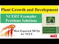 Most Expected Questions for NEET | Plant Growth and Development | NCERT Exemplar Problems|