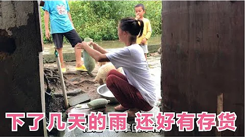 国庆节前后下了几天的雨快没菜吃了 幸好还有存货 晚餐母子4人煮了一锅冬瓜汤配白饭【广西一帆妈妈】 - 天天要闻