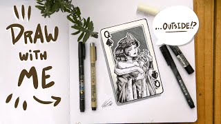 Reimagining the Queen of Spades – Pen & Ink process + updates!| INKTOBER 2021