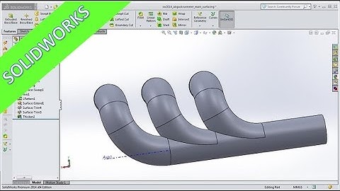 Abgaskruemmer - SolidWorks 2014 Training - Swept Surface