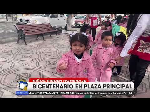 NIÑOS DEL NIVEL INICIAL RINDEN HOMENAJE A LA PATRIA EN SU BICENTENARIO