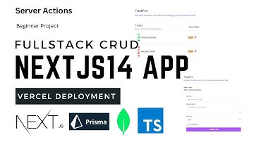 Fullstack Nextjs14 Crud Application | Typescript server actions prisma mongodb vercel deployment