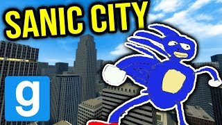 SANIC IN CITY!! (gmod nextbot)