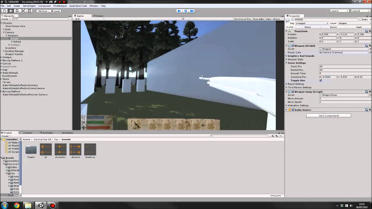 Unity survival fps kit [How to set up a gun and items] - YouTube