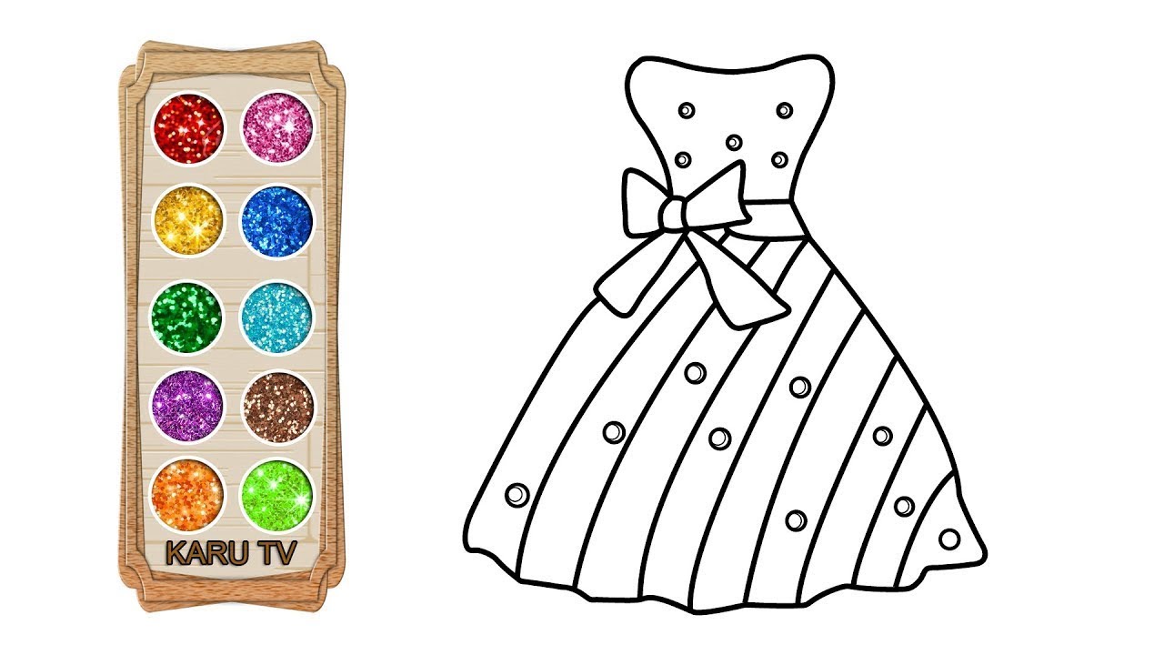 How To Draw The Rainbow Dress #Coloring Pages for Kids #Learn Drawing