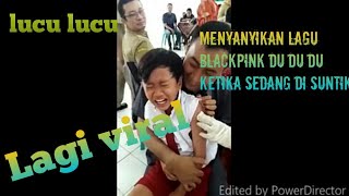 Lagi viral lucu// anak menyanyikan lagu blackpink- du du du saat di suntik