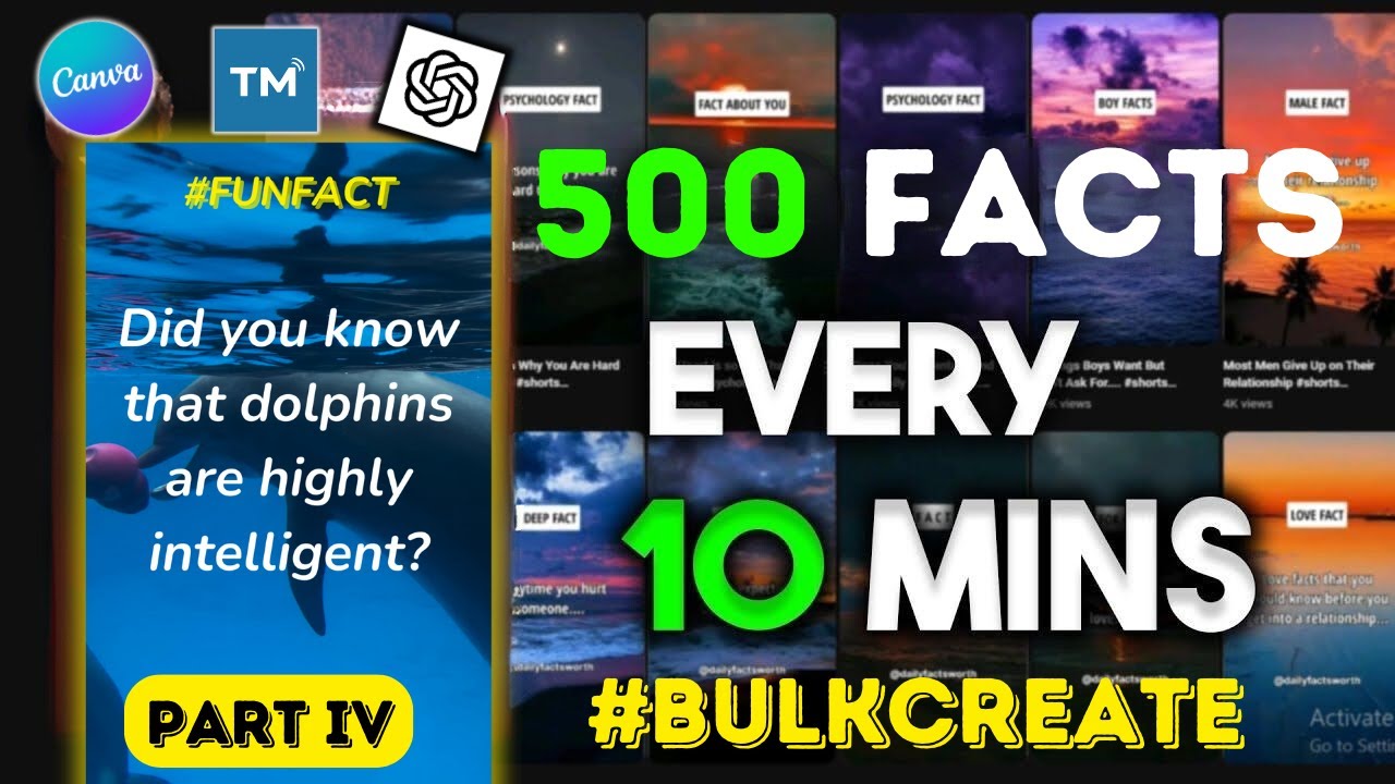 Create 500 Facts Reels In 10 mins Without Face & Voice With Chat GPT & Canva.