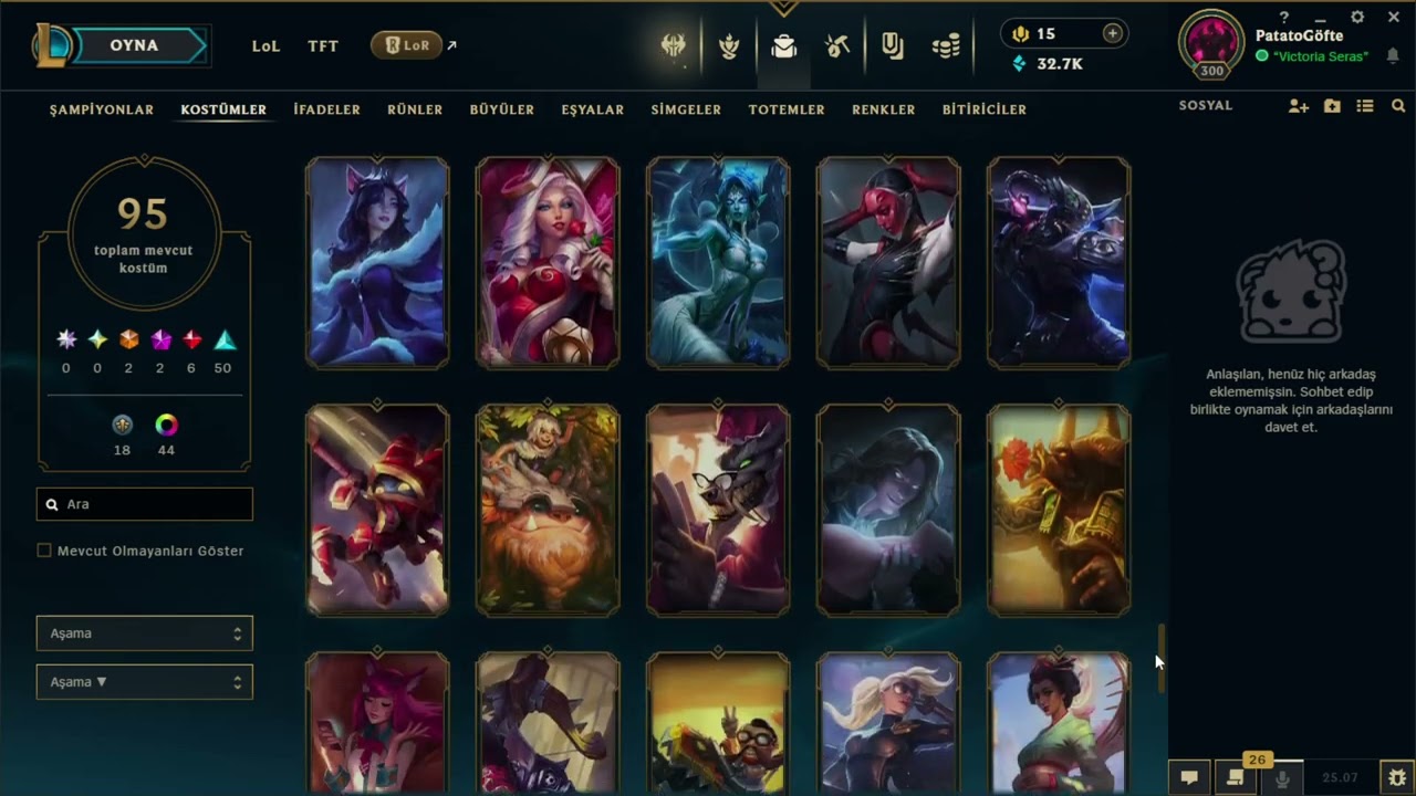 TR 95 SKİN UNRANKED + 32 K MAVİ ÖZ - LOL videosu