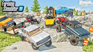 EXTREME ROCK-CLIMBING & MUDDING! (ATVS & LIFTED TRUCKS) | FARMING SIMULATOR 22