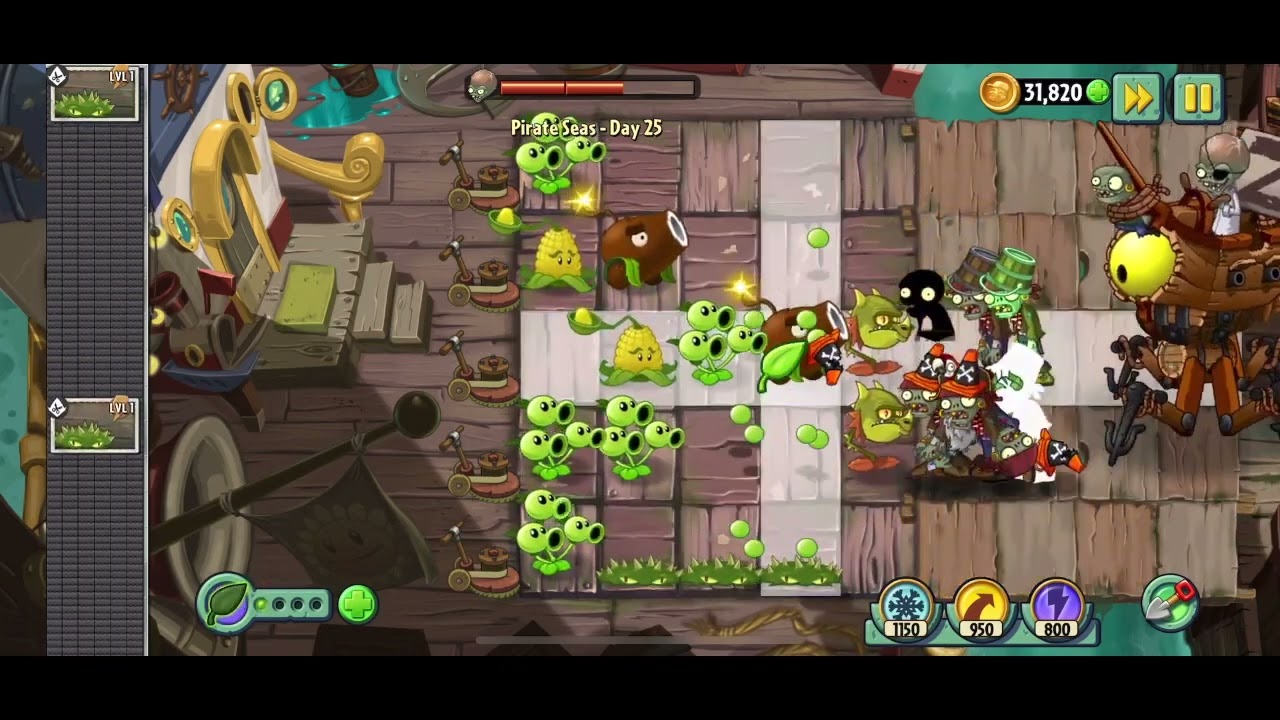 Plants vs. Zombies 2: It's About Time - Gameplay Walkthrough Part 25 -  Pirate Seas (iOS) 