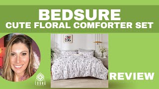 Bedsure King Comforter Set - White Comforter, Cute Floral Bedding Comforter Sets, 3 Pieces REVIEW