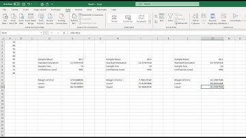How to Calculate 90% 95% & 99% Confidence Intervals in Excel
