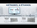 The difference between methanol and ethanol.