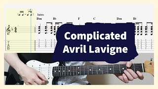 Avril Lavigne - Complicated Guitar Cover with Tab