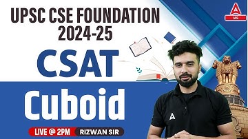 Cuboid Reasoning | UPSC CSAT Preparation Classes 2024 By Rizwan Sir
