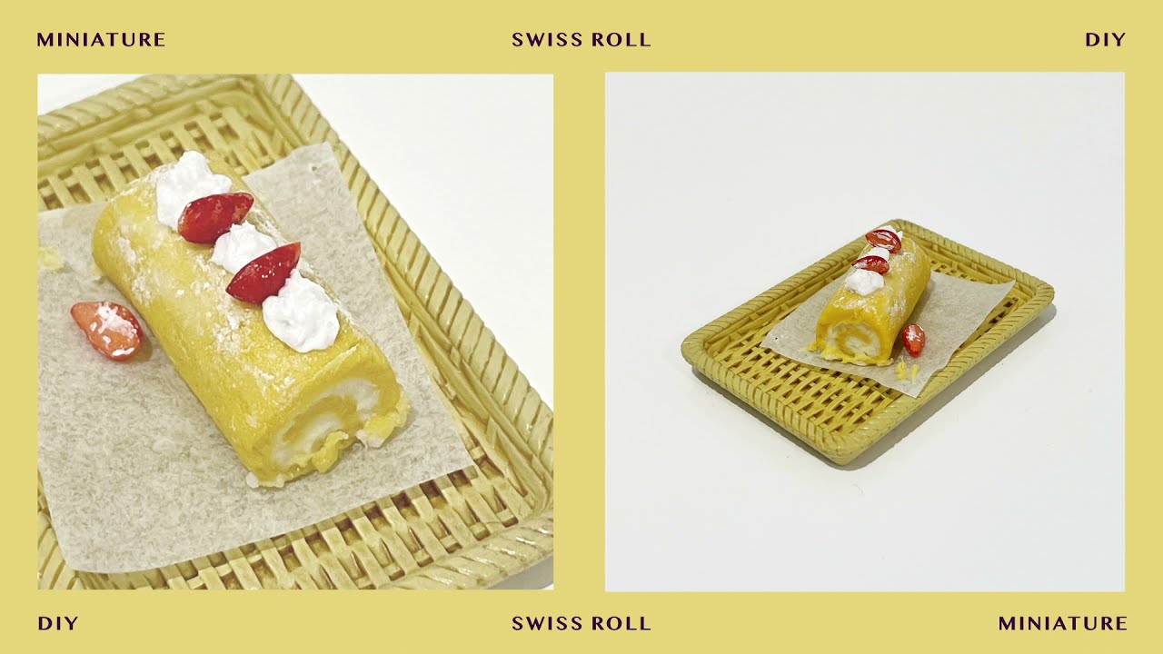 DIY Miniature Swiss Roll | Clay | Making Process