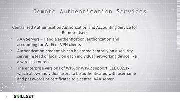 Remote Authentication Services (CISSP Free by Skillset.com)