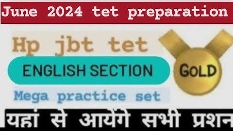 Hp Tet preparation 2024 |English important questions for Hp tet 2024