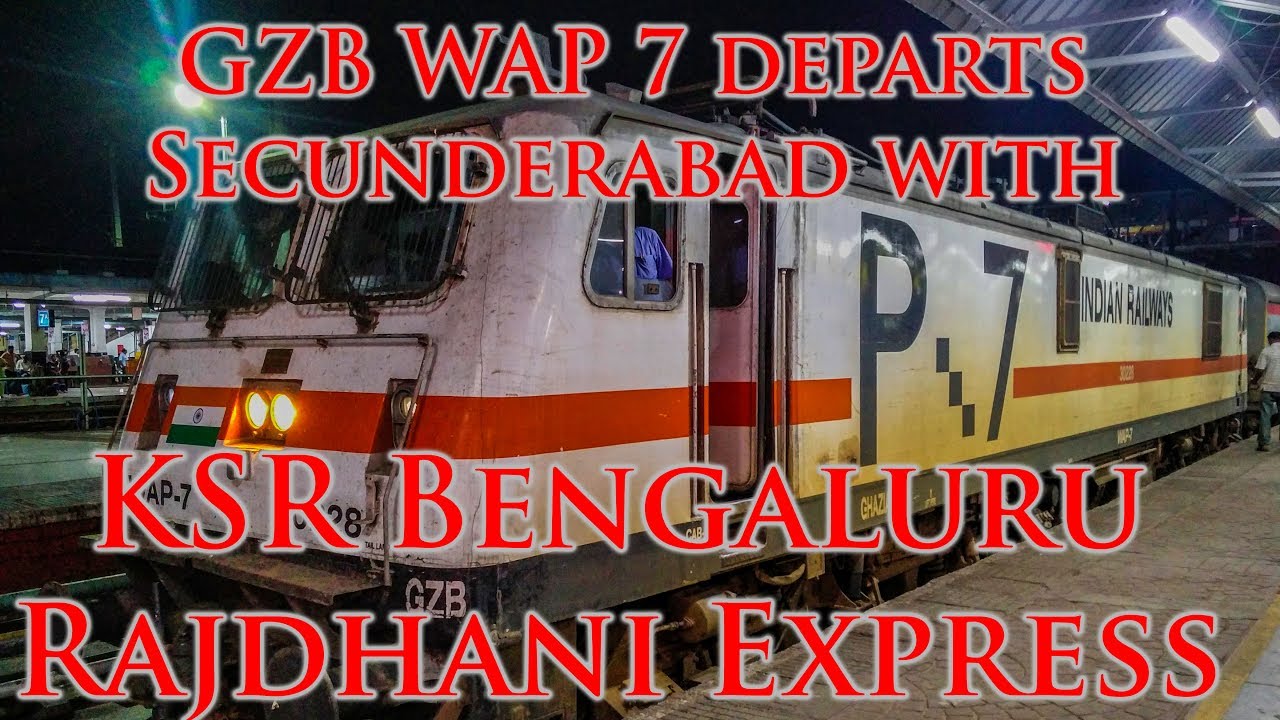 Sc Rajdhani NEW ERA - GZB WAP-7 with SBC RAJDHANI | FIRST TIME | SC-SBC | INDIAN ...