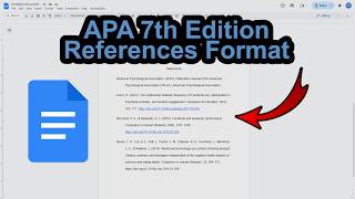 How to Format References in APA 7th Edition Google Docs
