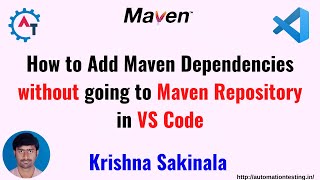 Add Maven Dependencies without pom.xml file in VSCode | How to add maven dependency in VSCode