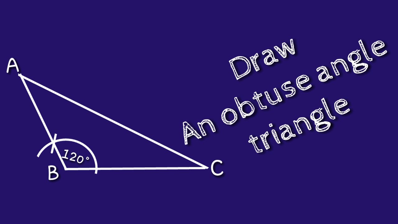 How to draw an obtuse angle triangle. Construct obtuse an angle triangle.  shsirclasses. 